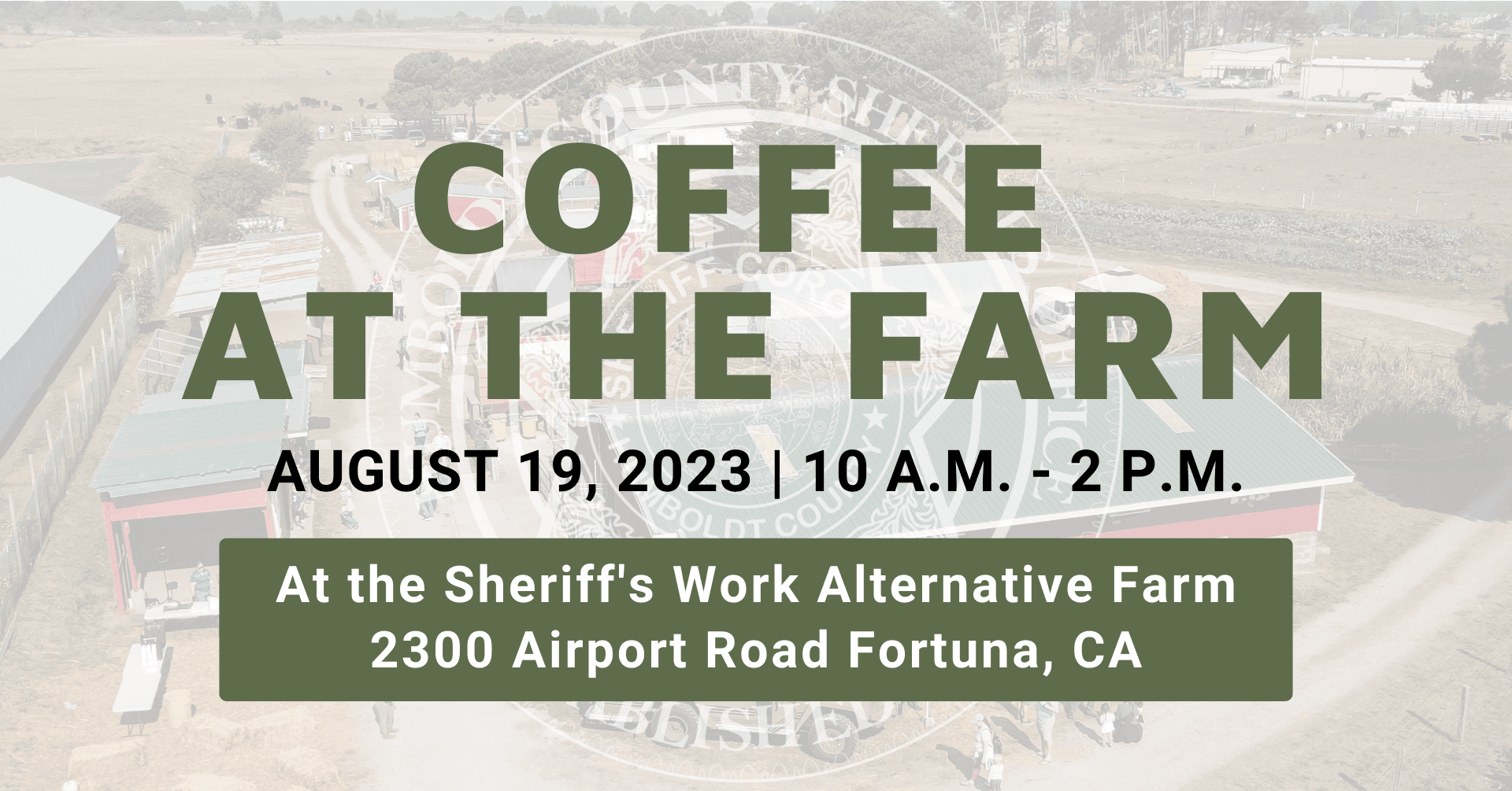 Coffee at the SWAP Farm august 19, 2023  10 a.m. - 2 p.m.
