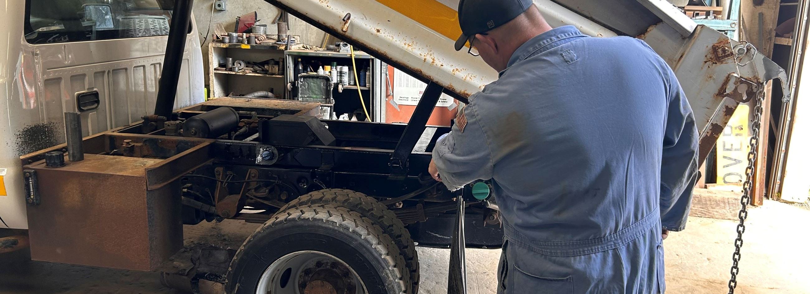 The Heavy Equipment shop.