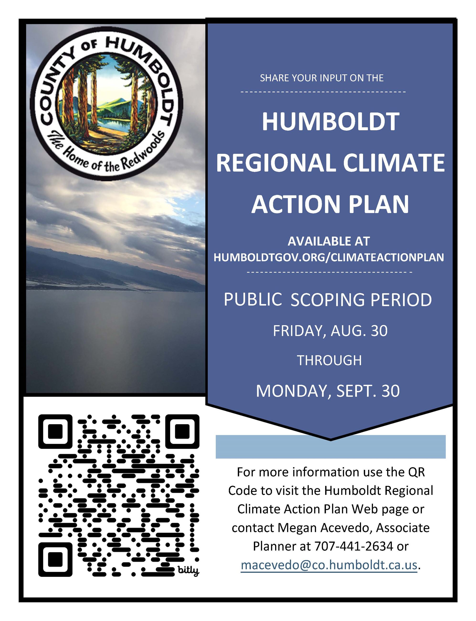 Humboldt Regional Climate Action Plan EIR Public Review Period flyer