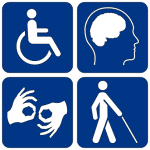 Icon displaying accessibility symbols