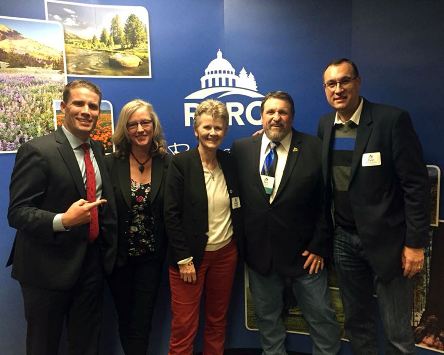 From Left: California Senator Mike McGuire, Supervisors Virginia Bass, Estelle Fennell, Rex Bohn and