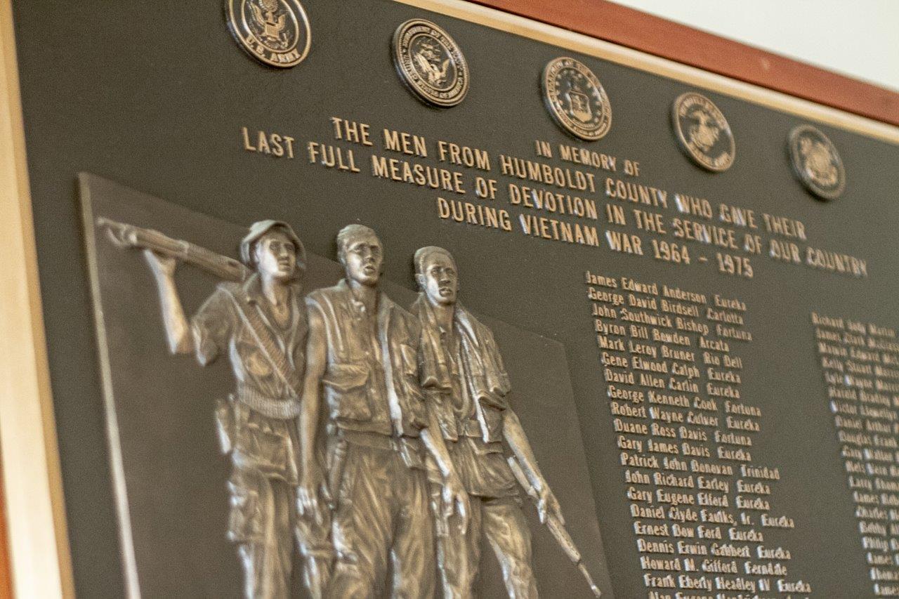 Humboldt County Vietnam War Veterans Memorial plaque 1964-1975
