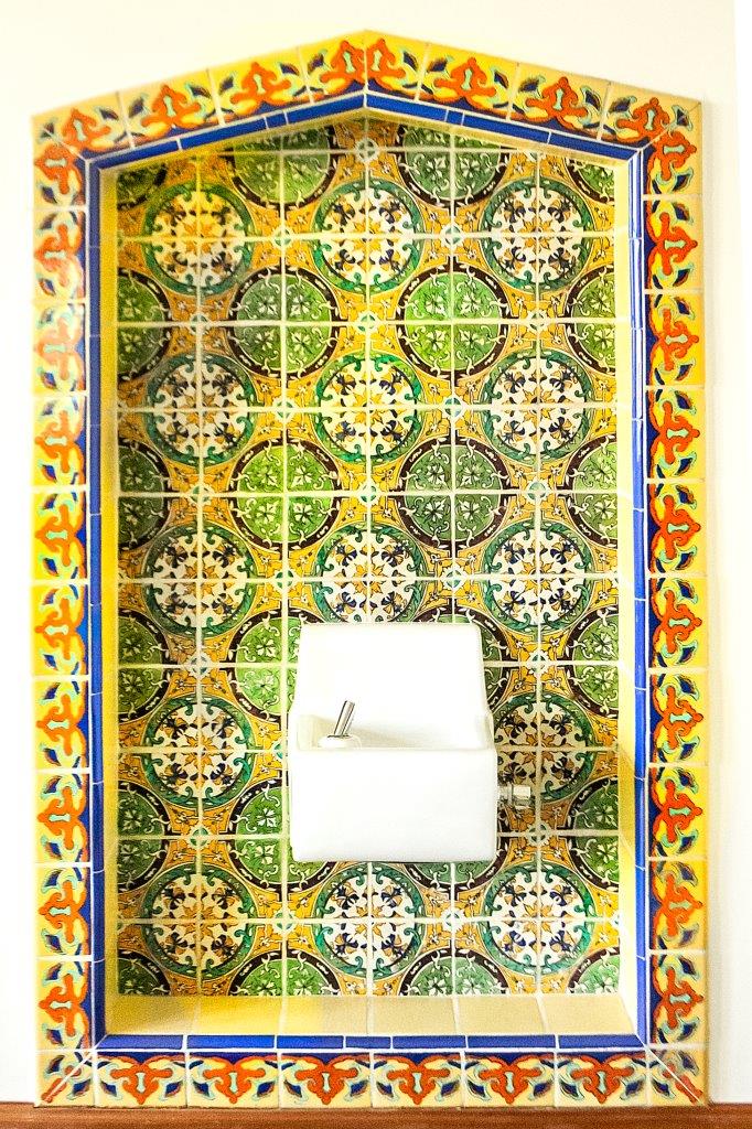 Intricate Tiled Drinking Fountain 