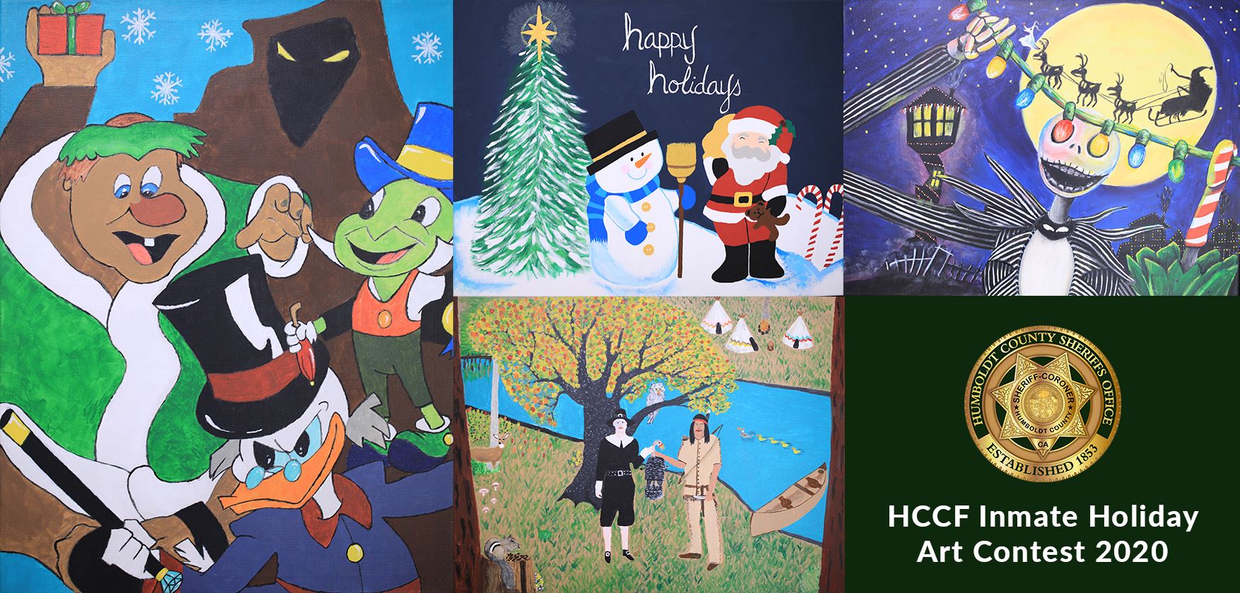 Collage of 2020 Inmate Art Entries