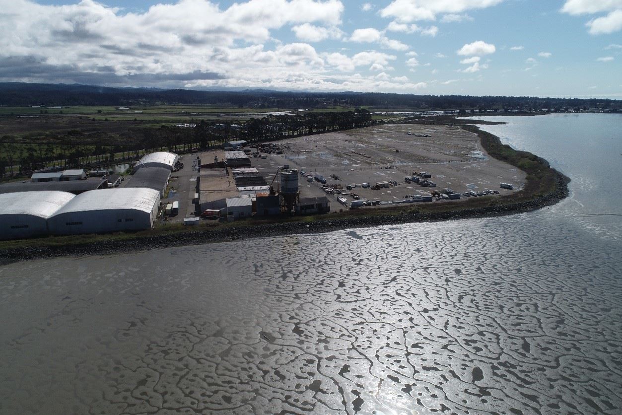 Aerial view of the middle and end of the Brainerd Site