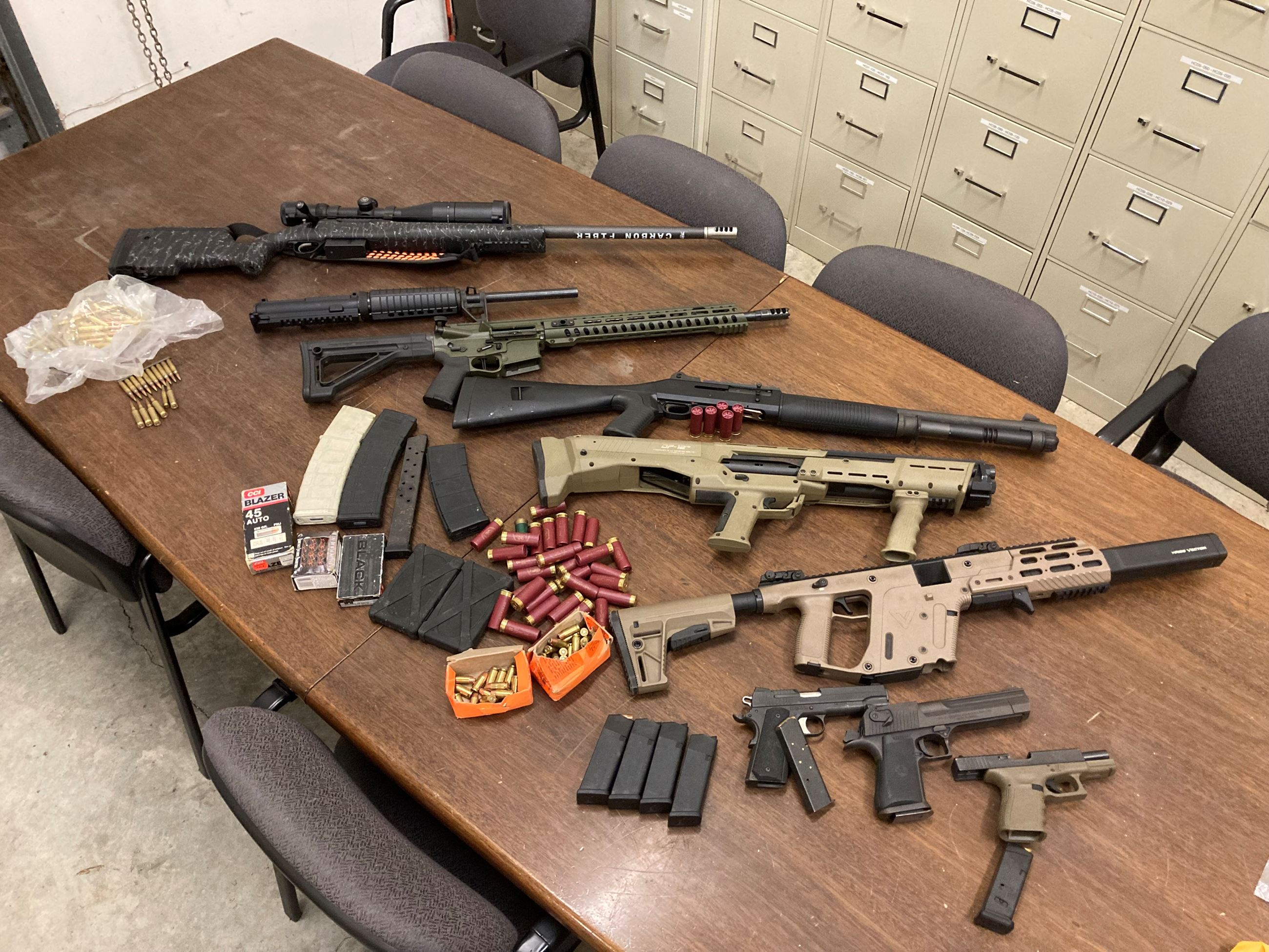 firearms seized during search warrant