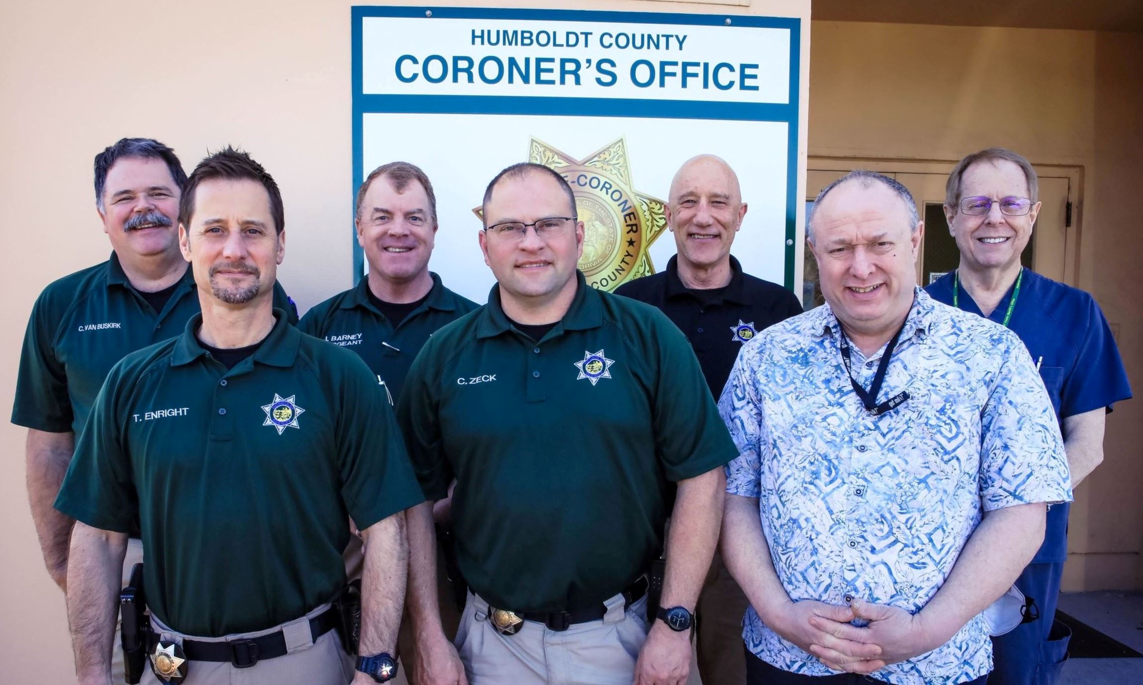 A group of Coroner's Office staff members