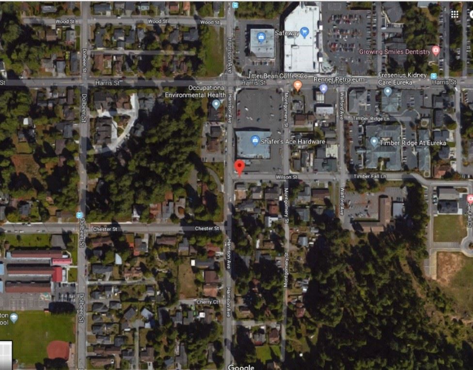 Map of WIlson Street in Eureka