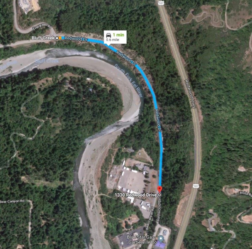 Redwood Drive Rock Slide Map