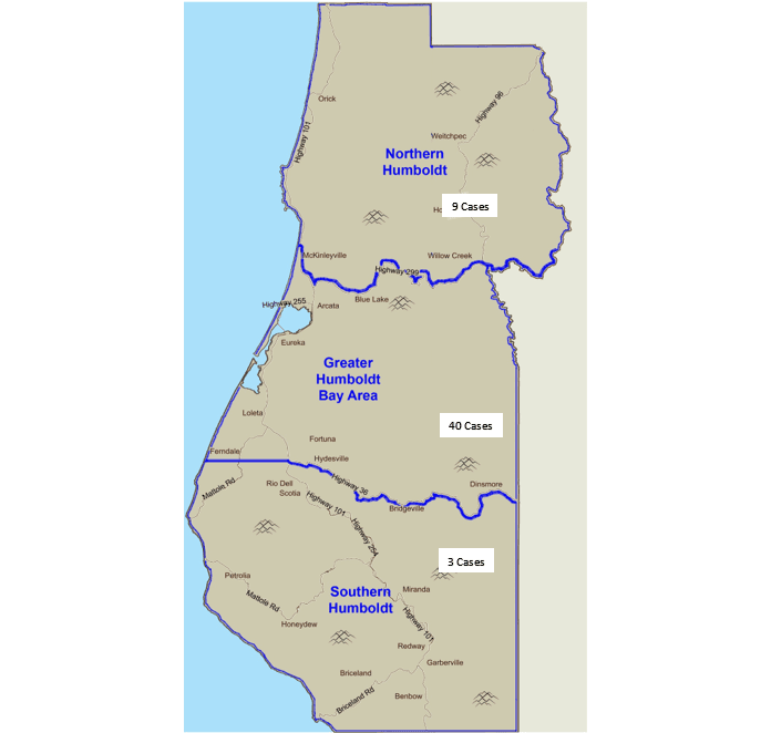 Regional Map Case Count - April 22, 2020