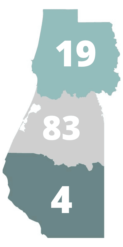 June 12 - County Map with Regional Data