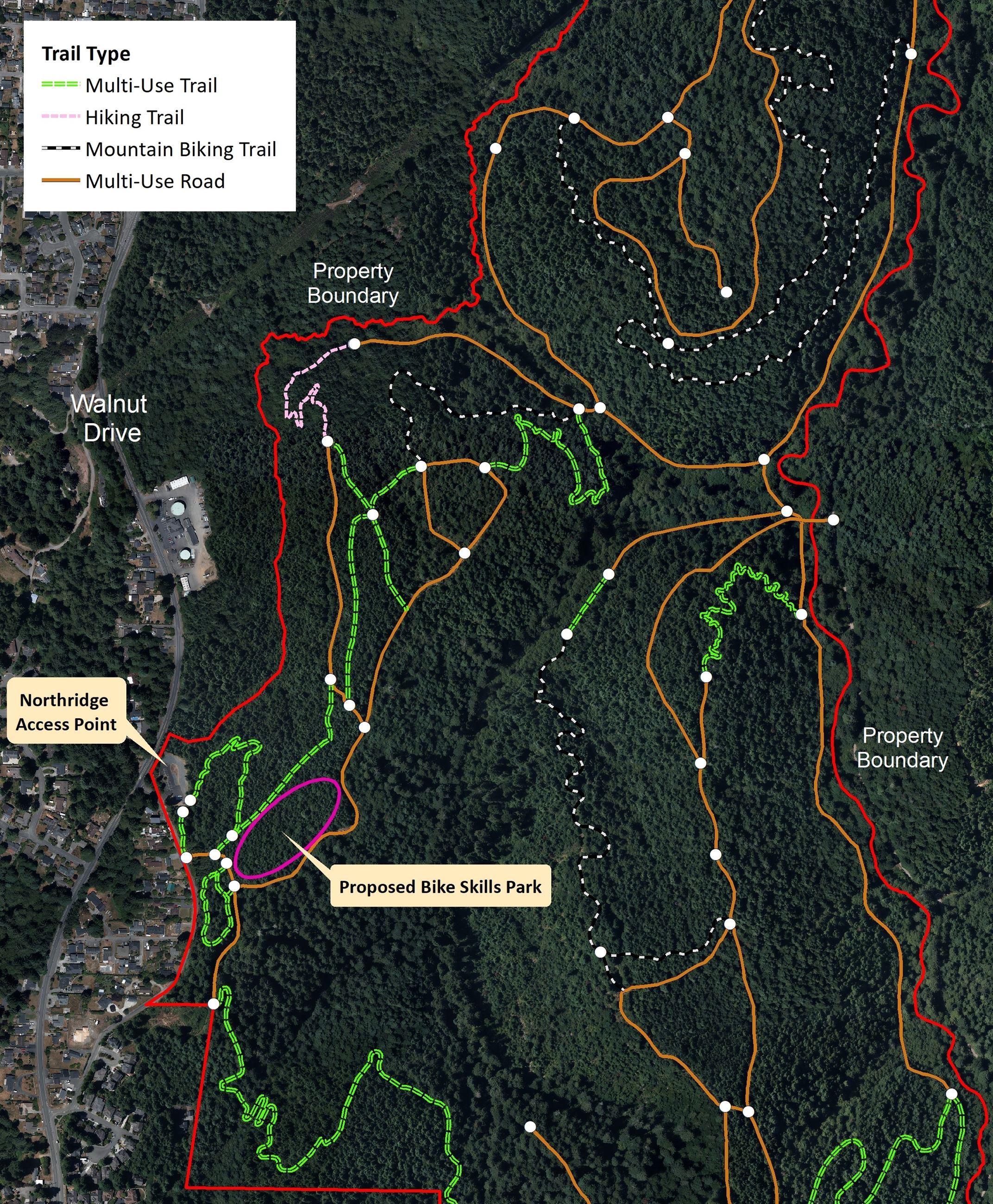 McKay Community Forest example trail map no.1