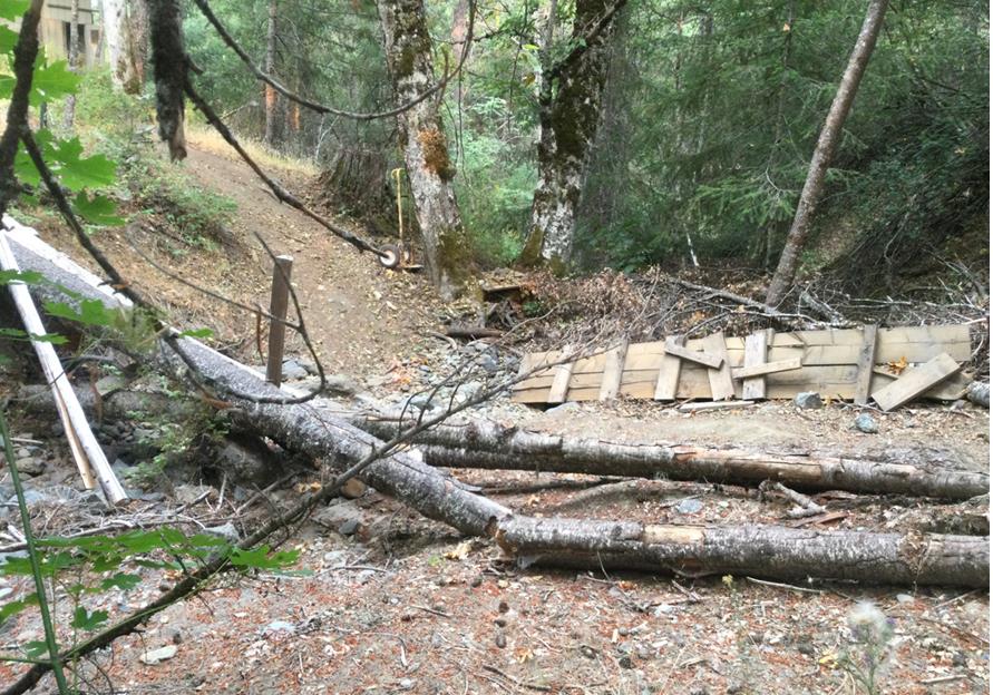 Unpermitted Stream Crossing and Abandoned trash